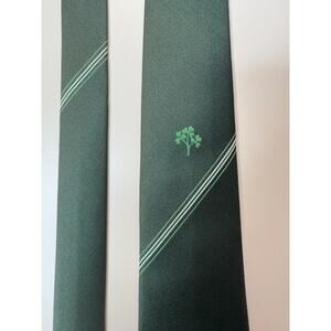 Vintage Millars Of Ireland Clover Leaf Skinny Tie Green Festive Minimalist Luck